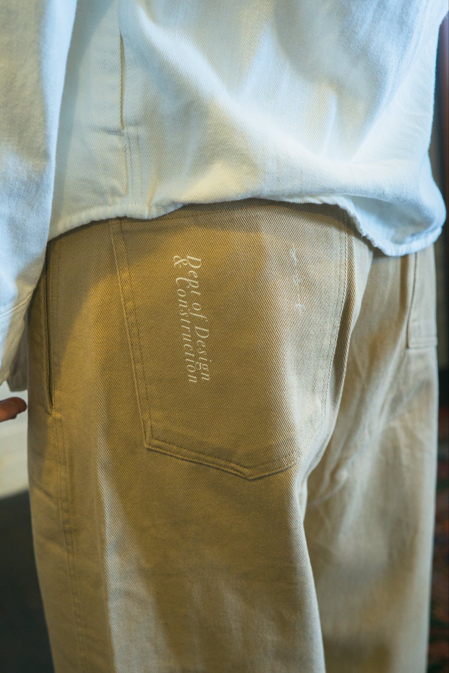 SOUVENIR belted wide leg trouser in tan