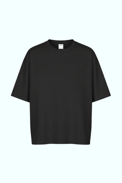 SOUVENIR short sleeve boxy tee shirt in washed black