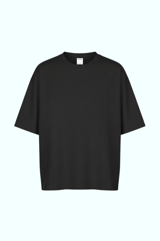 SOUVENIR short sleeve boxy tee shirt in washed black