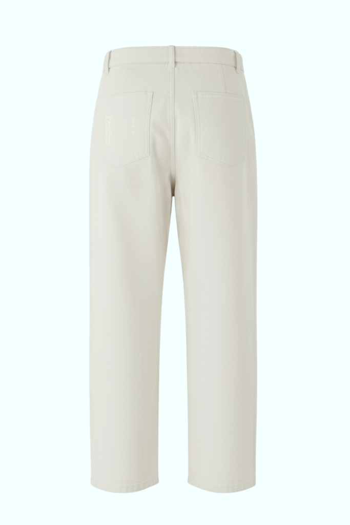 SOUVENIR belted wide leg trouser in off white