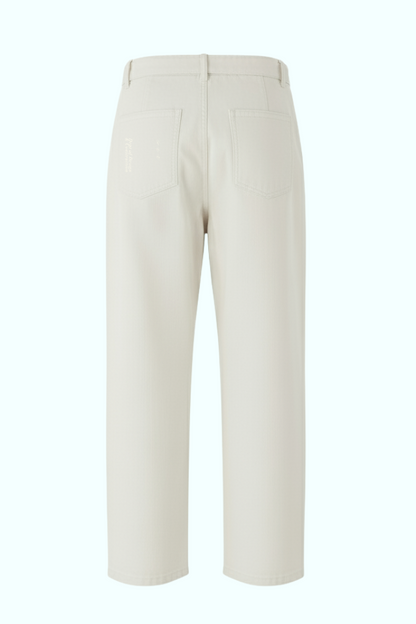 SOUVENIR belted wide leg trouser in off white