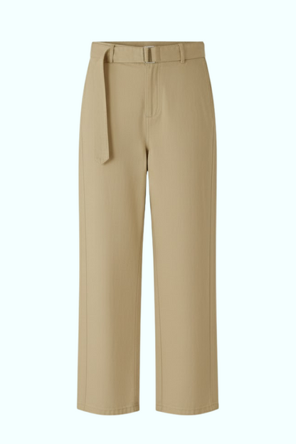 SOUVENIR belted wide leg trouser in tan
