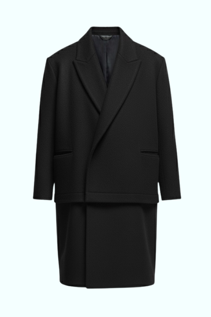 PAUL overcoat in black