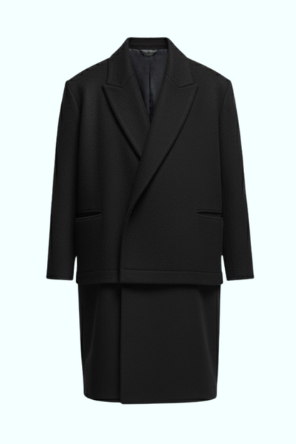 PAUL overcoat in black
