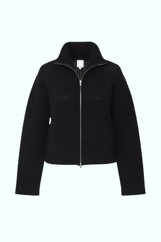 JACKIE knit full zip in black
