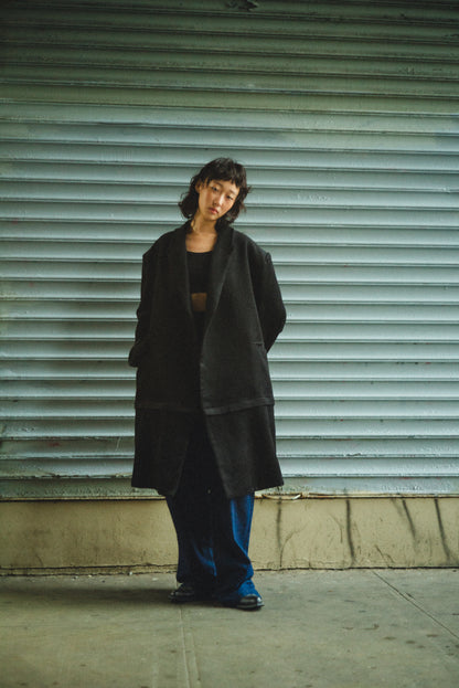 PAUL overcoat in black