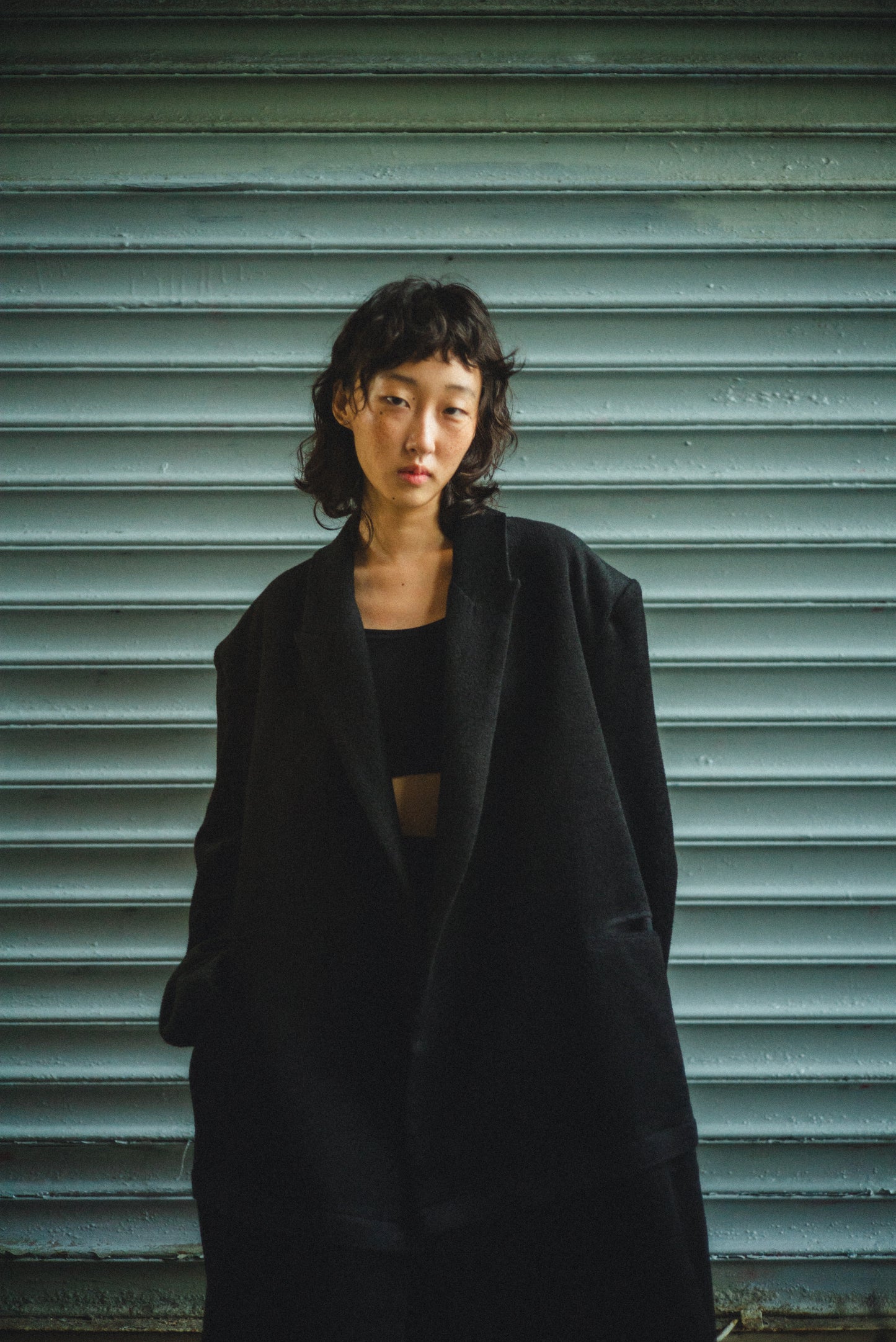 PAUL overcoat in black