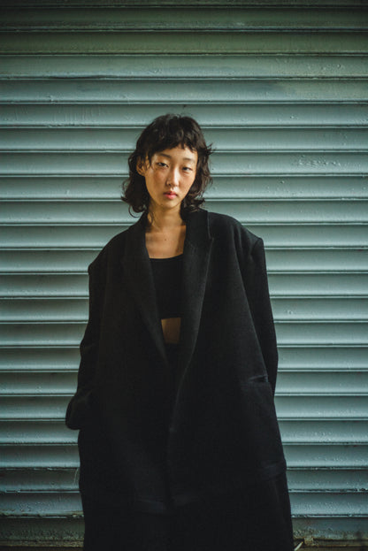 PAUL overcoat in black