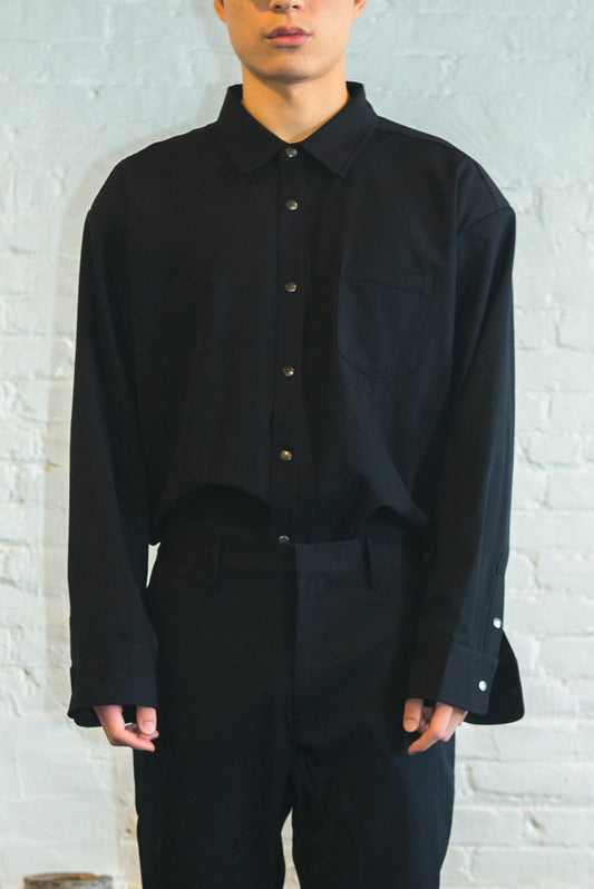ROGER overshirt in black