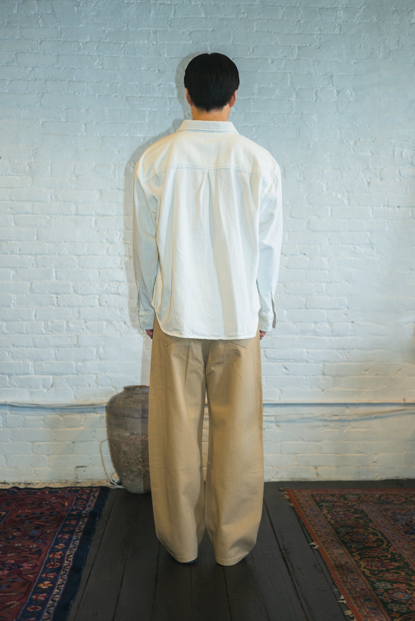 SOUVENIR belted wide leg trouser in tan