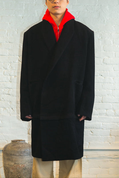 PAUL overcoat in black