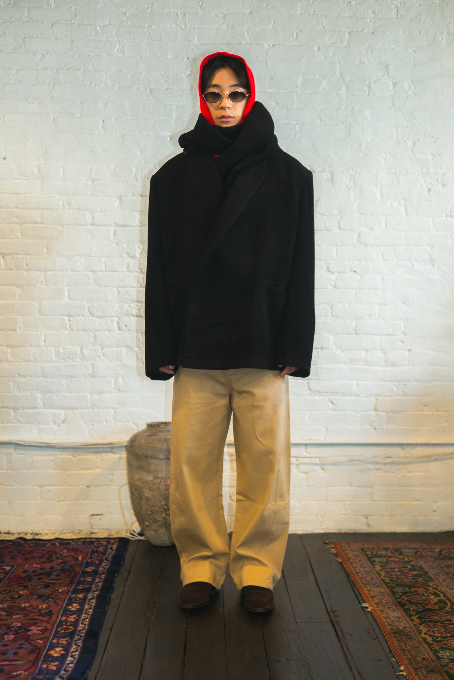 PAUL overcoat in black