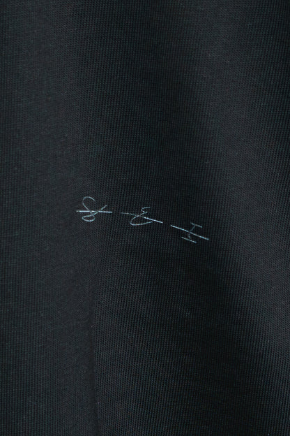 SOUVENIR long sleeve layered tee shirt in black