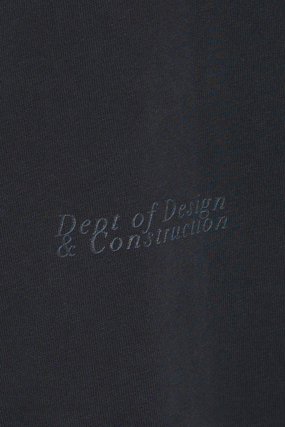 SOUVENIR short sleeve boxy tee shirt in washed black