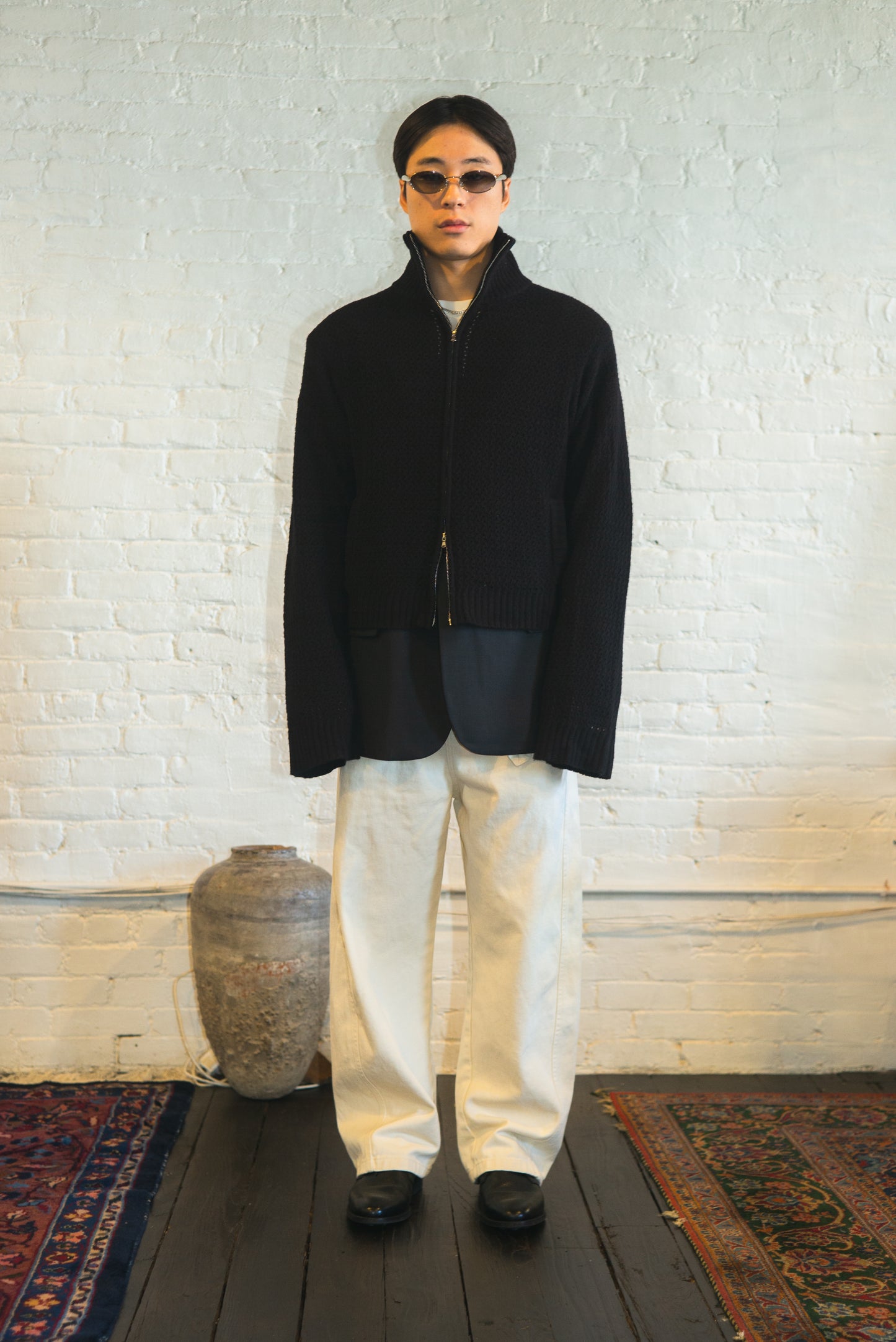 JACKIE knit full zip in black