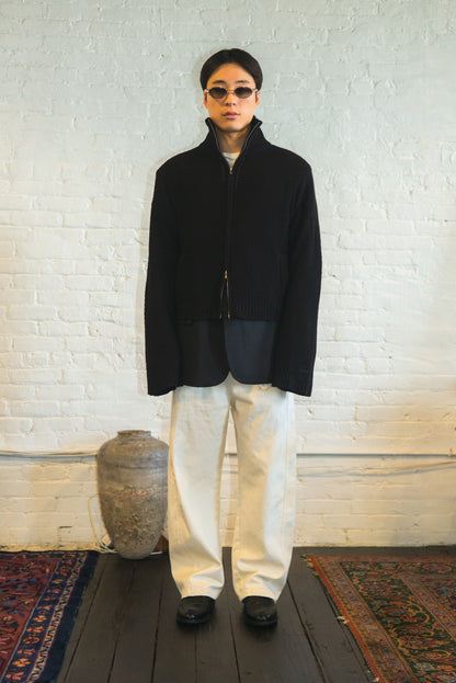 JACKIE knit full zip in black