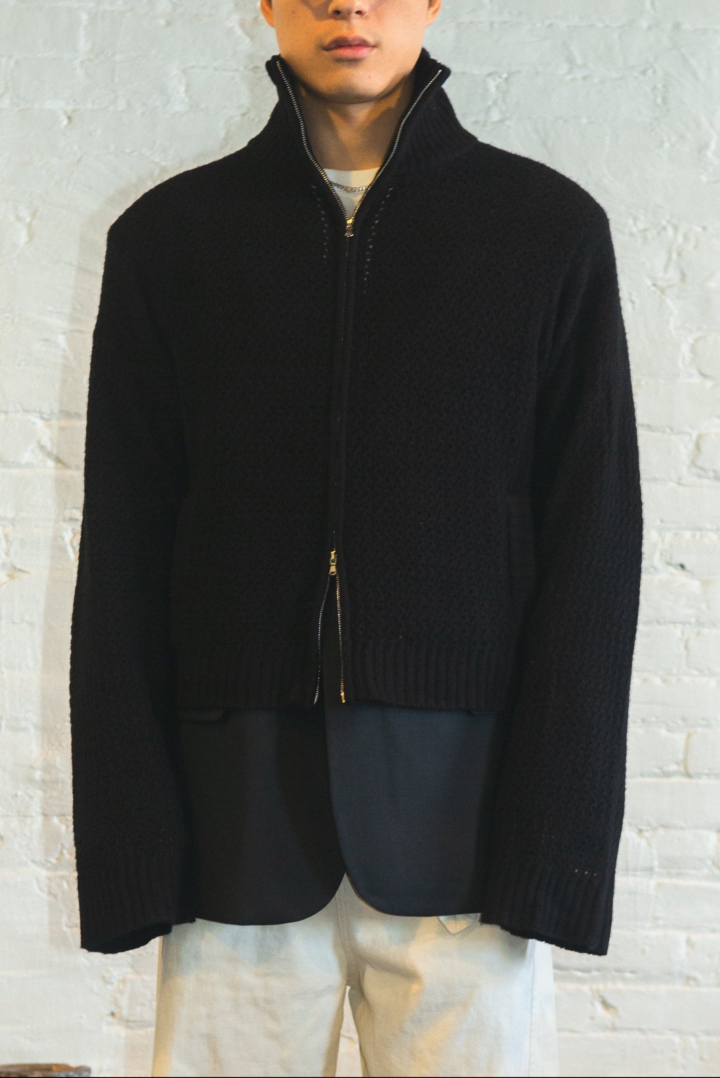 JACKIE knit full zip in black