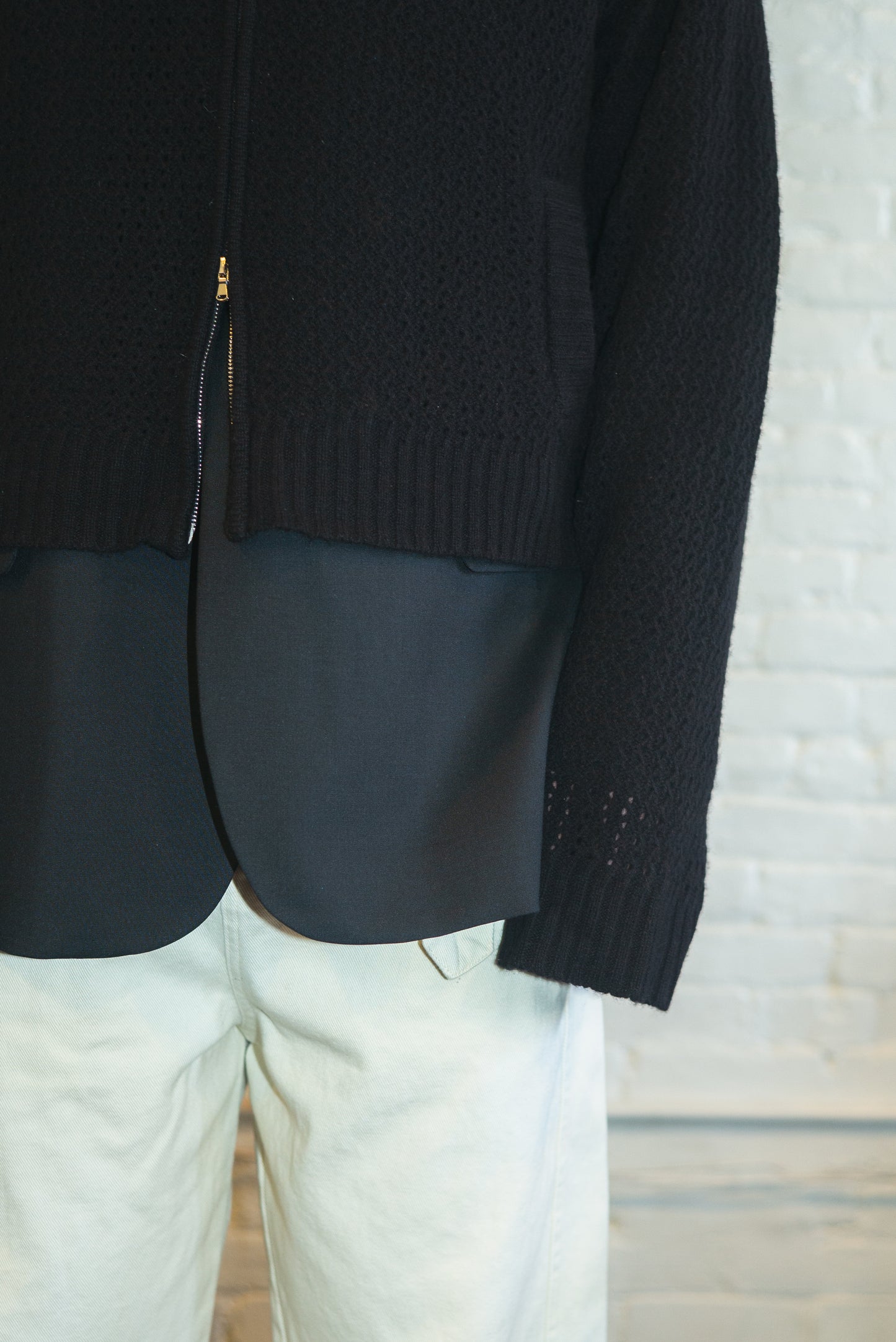 JACKIE knit full zip in black