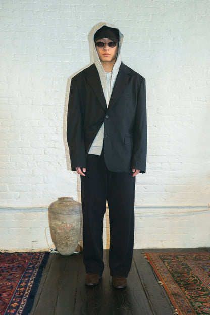 SOUVENIR washed sweatpant in black